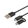 Savio CL-128 USB cable USB 2.0 1 m USB A USB C/Micro-USB A Black Savio CL-128 USB cable USB 2.0 1 m USB A USB C/Micro-USB A Black