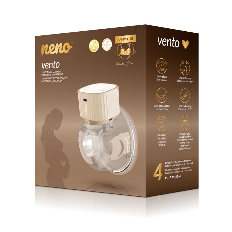 VENTO Three-Phase, Cordless Electronic Breast Pump