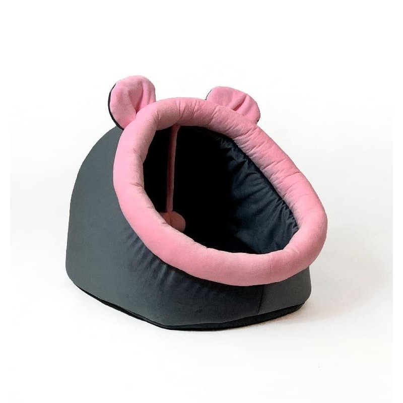 GO GIFT cat bed - graphite-pink - 40x45x34 cm GO GIFT cat bed - graphite-pink - 40x45x34 cm