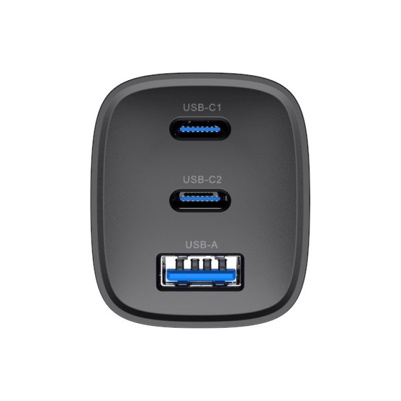Havit UC20 - GaN 65 W three-port travel charger, black Havit UC20 - GaN 65 W three-port travel charger, black