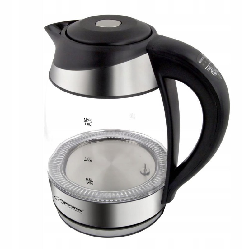 Esperanza EKK026 electric kettle 1.7 L Black,Transparent 2200 W Esperanza EKK026 electric kettle 1.7 L Black,Transparent 2200 W