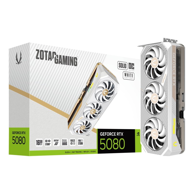 Zotac GAMING GeForce RTX 5080 SOLID OC NVIDIA 16 GB GDDR7 Zotac GAMING GeForce RTX 5080 SOLID OC NVIDIA 16 GB GDDR7