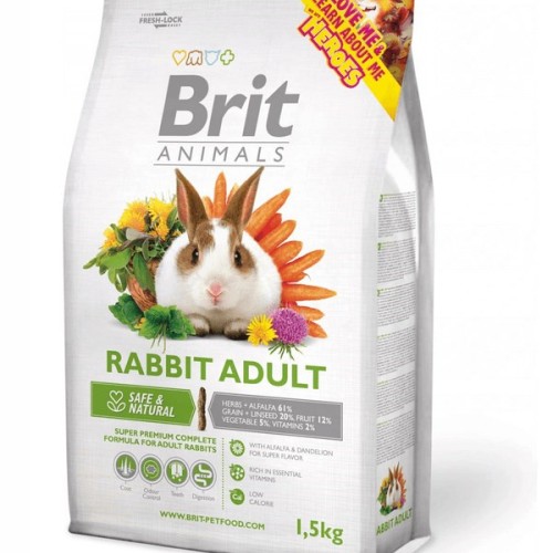 BRIT Animals Rabbit Adult Complete - rabbit food - 1.5kg BRIT Animals Rabbit Adult Complete - rabbit food - 1.5kg