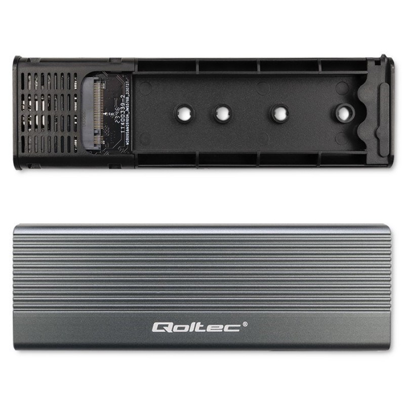 Qoltec 52267 Enclosure | SSD M.2 drive | SATA | NGFF| USB-C | Super speed | 2TB | Grey Qoltec 52267 Enclosure | SSD M.2 drive | SATA | NGFF| USB-C | Super speed | 2TB | Grey