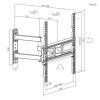 Maclean TV-Halterung, max vesa 400x400, für gebogene TVs, 33-70