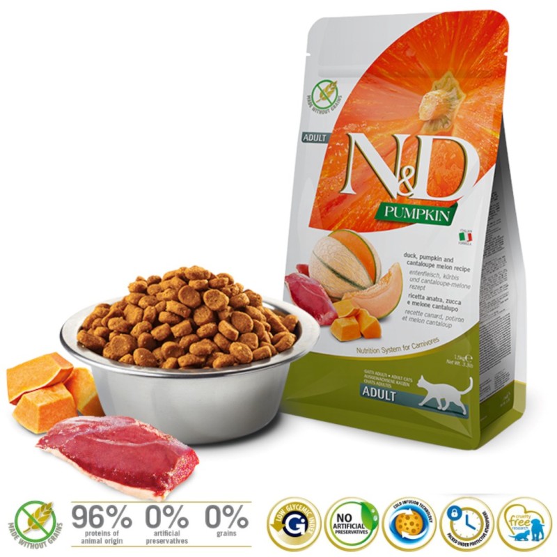 Farmina Pet Food N&D Pumpkin cats dry food 1.5 kg Adult Duck Farmina Pet Food N&D Pumpkin cats dry food 1.5 kg Adult Duck