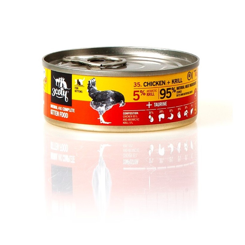 3COTY Chicken with krill For kittens - wet cat food - 80g 3COTY Chicken with krill For kittens - wet cat food - 80g