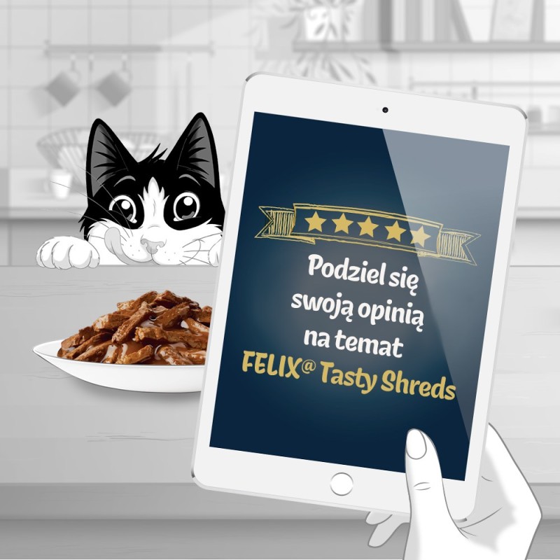 FELIX Tasty Shreds with beef and chicken - 4x 80g FELIX Tasty Shreds with beef and chicken - 4x 80g