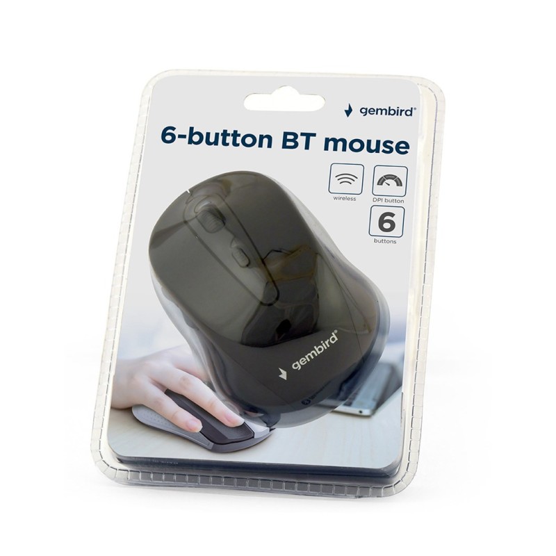Gembird MUSWB2 mouse Office Right-hand Bluetooth Optical 1600 DPI Gembird MUSWB2 mouse Office Right-hand Bluetooth Optical 1600 DPI