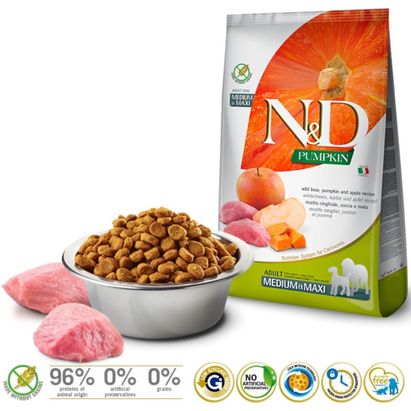 Farmina Pet Food BOAR AND APPLE ADULT MEDIUM & MAXI Farmina Pet Food BOAR AND APPLE ADULT MEDIUM & MAXI