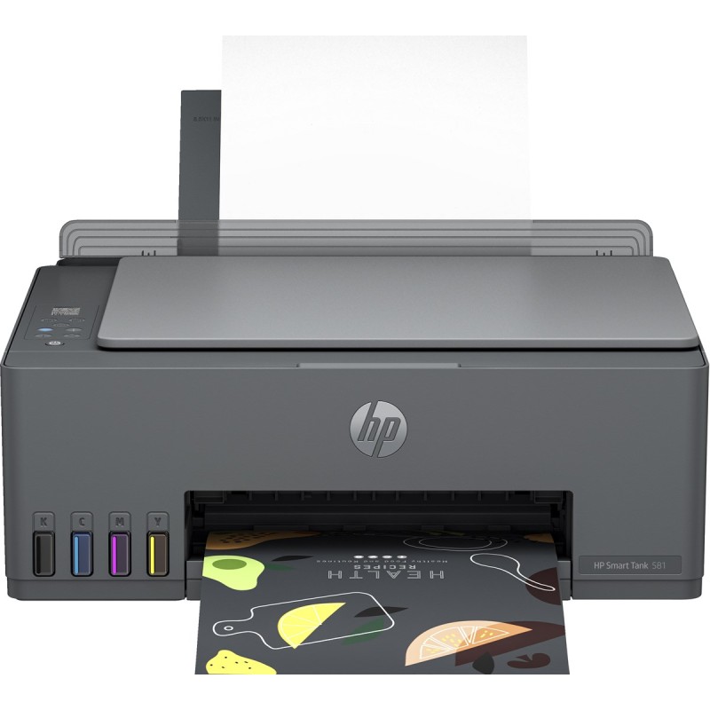 HP Smart Tank 581 All-in-One Printer, Home and home office, Print, copy, scan, Wireless; High-volume printer tank; Print from phone or tablet; Scan to PDF HP Smart Tank 581 All-in-One Printer, Home and home office, Print, copy, scan, Wireless; High-volume printer tank; Print from phone or tablet; Scan to PDF