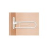 Toilet handrail, bathroom hinged handle White Toilet handrail, bathroom hinged handle White