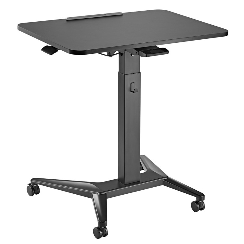 Maclean MC-453 B Mobile Laptop Desk with Pneumatic Height Adjustment, Laptop Table with Wheels, 80 x 52 cm, Max. 8 kg, Height Adjustable Max. 109 cm (Black) Maclean MC-453 B Mobile Laptop Desk with Pneumatic Height Adjustment, Laptop Table with Wheels, 80 x 52 cm, Max. 8 kg, Height Adjustable Max. 109 cm (Black)