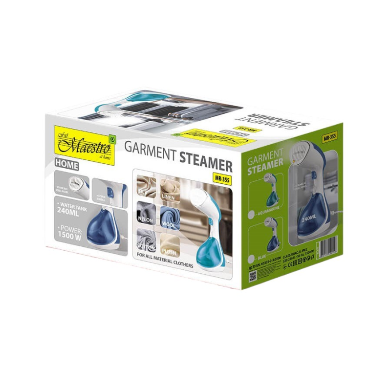 Clothes steamer 1500W Maestro MR-355-AQUAMARINE Clothes steamer 1500W Maestro MR-355-AQUAMARINE