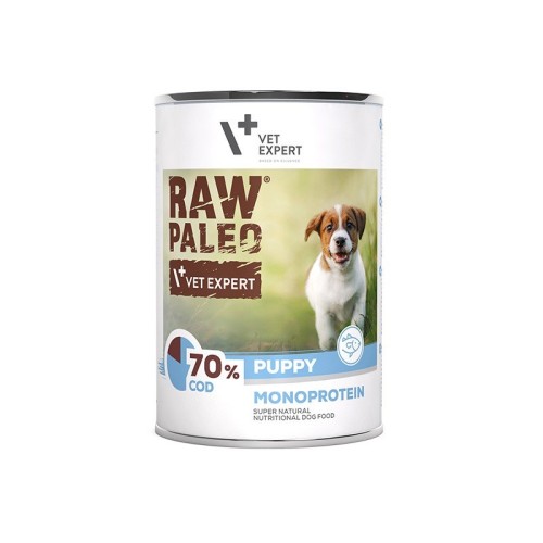 RAW PALEO Puppy Monoprotein Cod - wet food for puppies - 400 g RAW PALEO Puppy Monoprotein Cod - wet food for puppies - 400 g