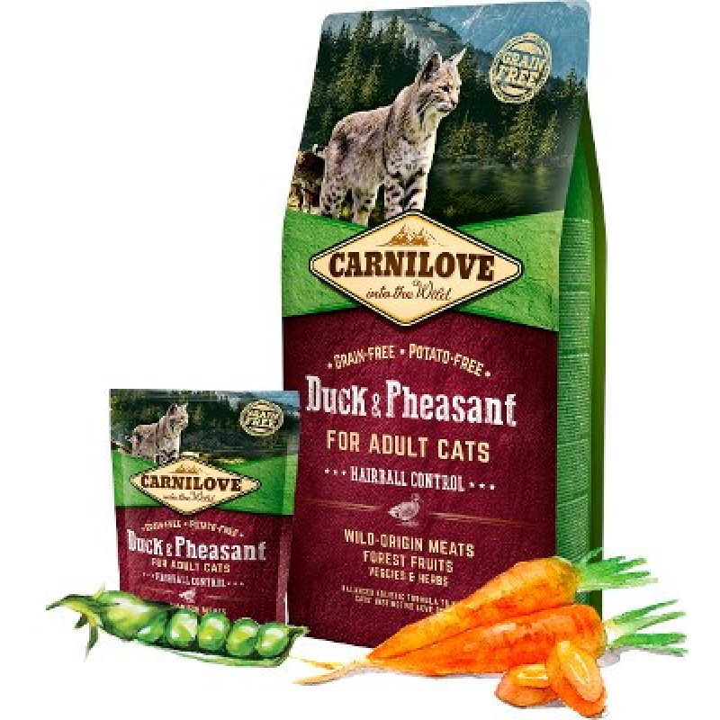 CARNILOVE Cat Hairball Control Duck and Pheasant - dry cat food - 400 g CARNILOVE Cat Hairball Control Duck and Pheasant - dry cat food - 400 g