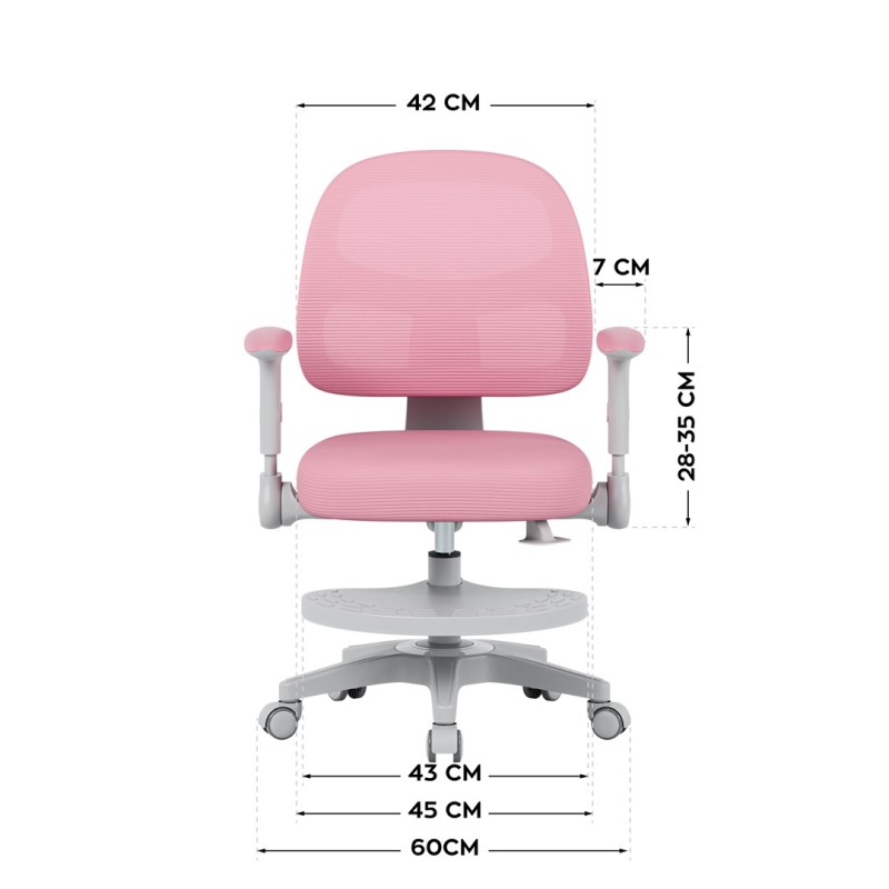 Junior 5.0 Pink swivel chair
