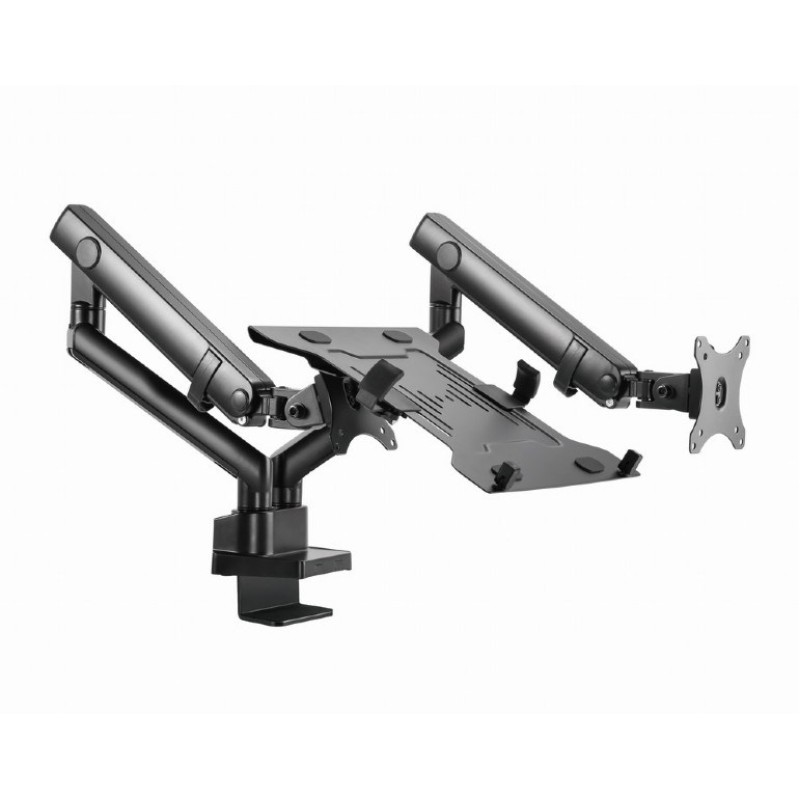 Gembird MA-DA3-02 Desk mounted adjustable monitor arm with notebook tray (full-motion), 17”-32”, up to 8 kg Gembird MA-DA3-02 Desk mounted adjustable monitor arm with notebook tray (full-motion), 17”-32”, up to 8 kg