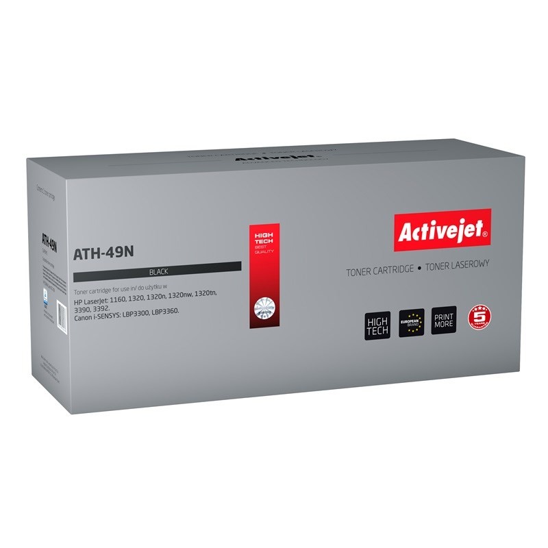 Activejet ATH-49N Toner (replacement for HP 49A Q5949A, Canon CRG-708; Supreme; 3200 pages; black)