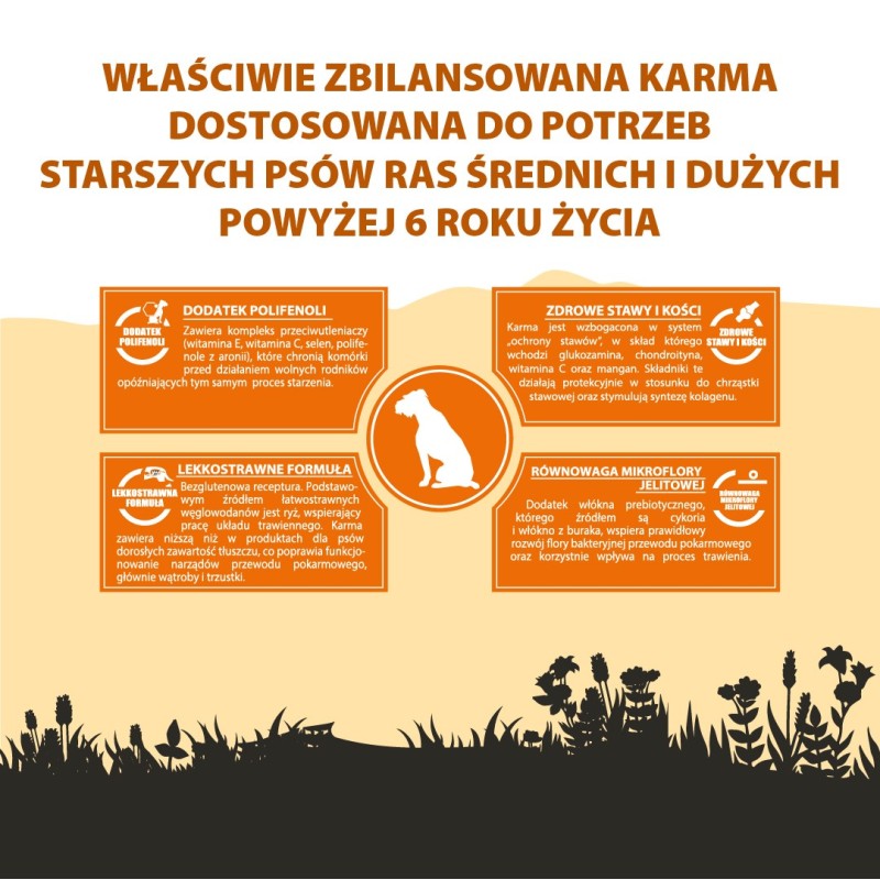 PUPIL Premium Light&Senior Medium and large breeds Rich in turkey and rice - dry dog food - 12kg