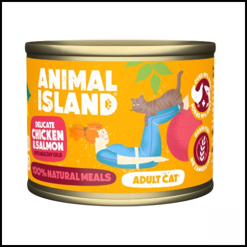 ANIMAL ISLAND Chicken with salmon - wet cat food - 200 g ANIMAL ISLAND Chicken with salmon - wet cat food - 200 g
