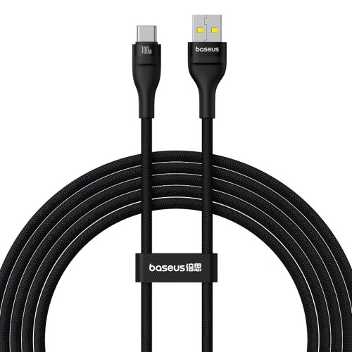 Baseus Flash 2 USB A to USB C fast charging cable 2 m 100 W Black Baseus Flash 2 USB A to USB C fast charging cable 2 m 100 W Black