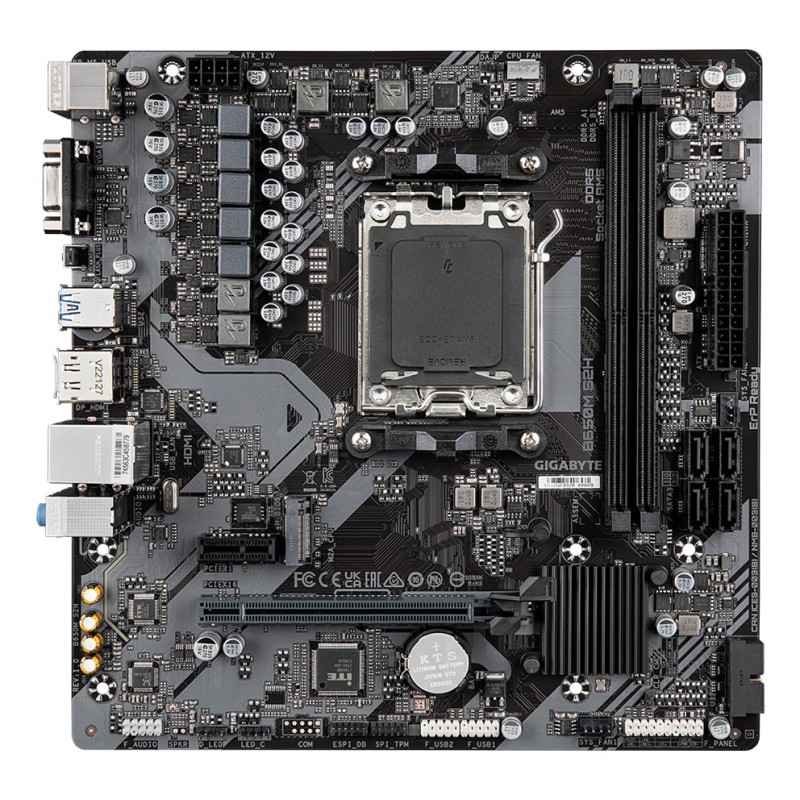 GIGABYTE B650M S2H Motherboard - Supports AMD Ryzen 8000 CPUs, 5+2+2 Phases Digital VRM, up to 6400MHz DDR5, 1xPCIe 4.0 M.2, GbE LAN, USB 3.2 Gen 1 GIGABYTE B650M S2H Motherboard - Supports AMD Ryzen 8000 CPUs, 5+2+2 Phases Digital VRM, up to 6400MHz DDR5, 1xPCIe 4.0 M.2, GbE LAN, USB 3.2 Gen 1