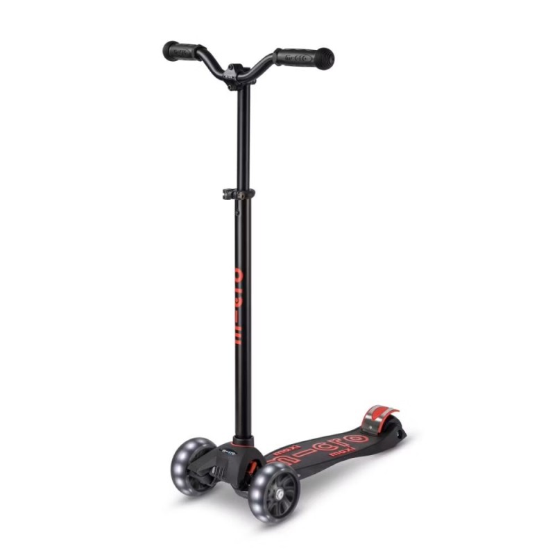 Maxi Micro Deluxe Pro LED scooter Black Red