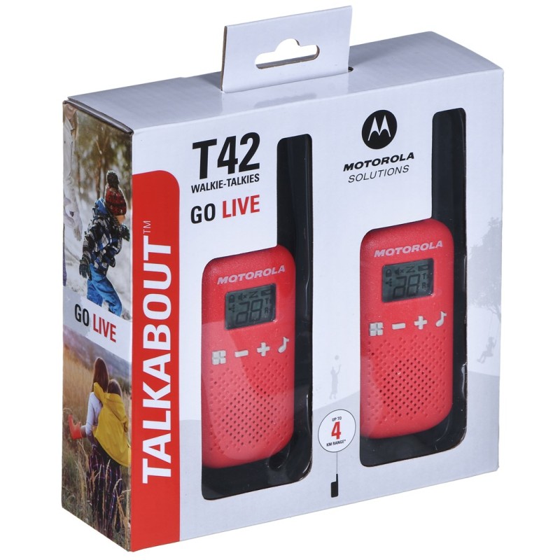 Motorola TALKABOUT T42 two-way radio 16 channels Black,Red Motorola TALKABOUT T42 two-way radio 16 channels Black,Red
