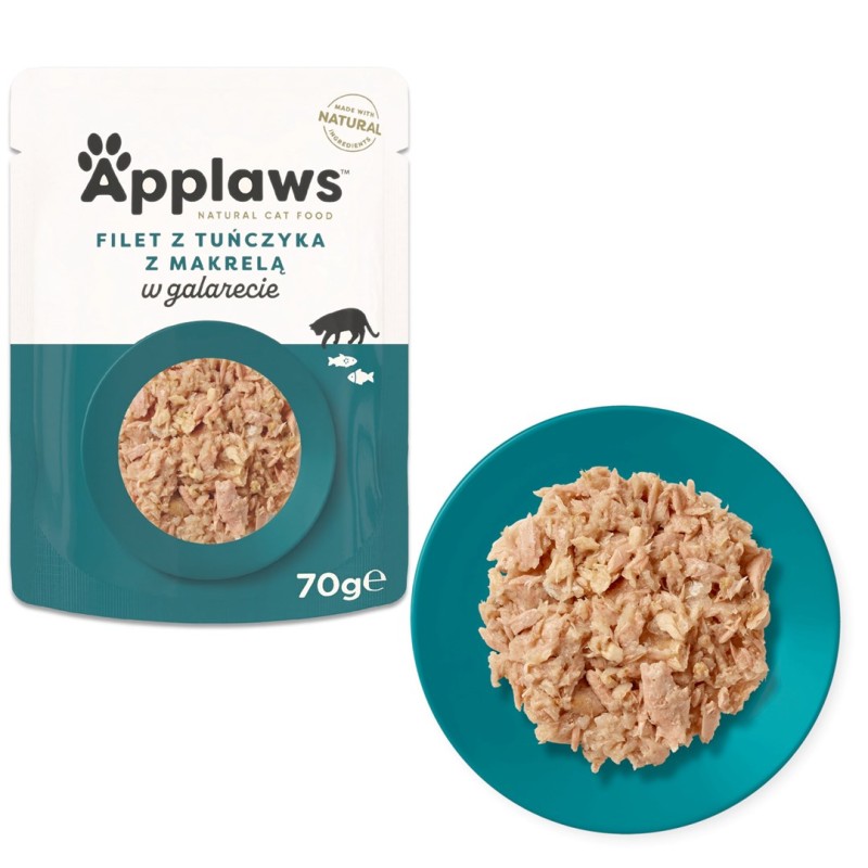 APPLAWS Tuna Fillet with Mackerel in Jelly - wet cat food - 70g APPLAWS Tuna Fillet with Mackerel in Jelly - wet cat food - 70g