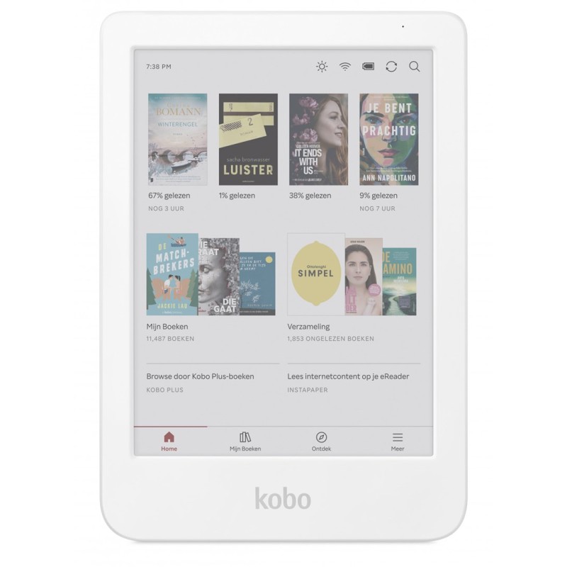 Kobo Clara Colour e-book reader Touchscreen 16 GB Wi-Fi White Kobo Clara Colour e-book reader Touchscreen 16 GB Wi-Fi White