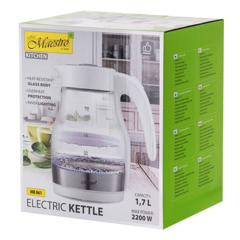 ELECTRIC KETTLE MAESTRO MR-061 WHITE ELECTRIC KETTLE MAESTRO MR-061 WHITE