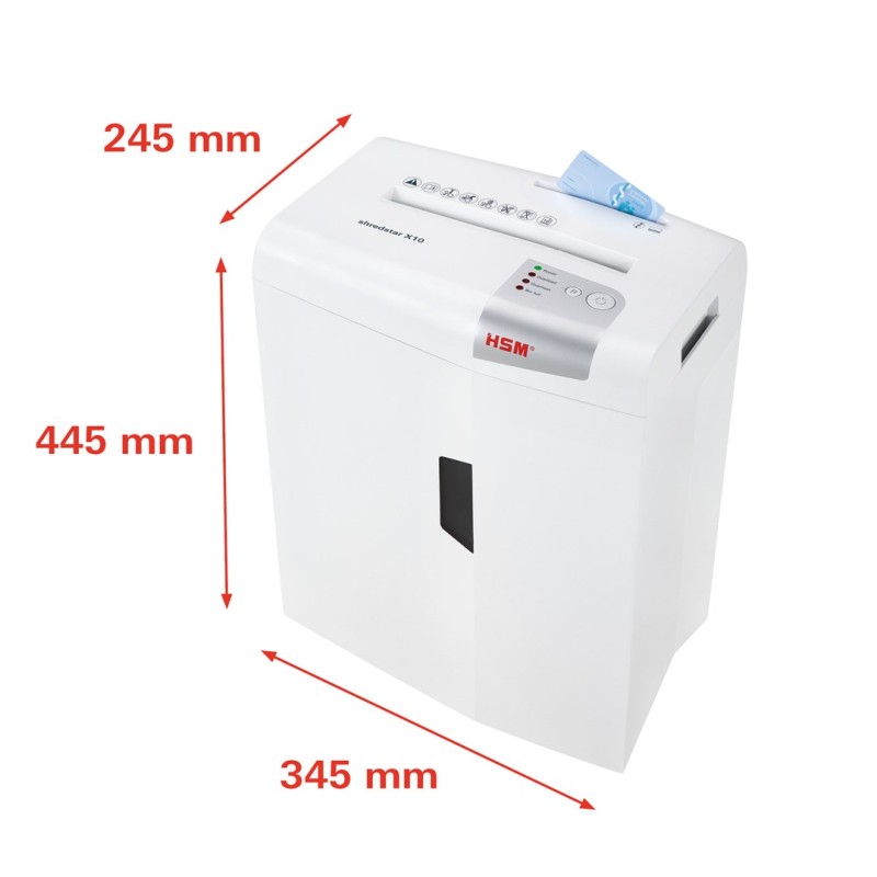 HSM shredstar X10 document shredder, 4.5 x 30 mm + separate CD-cutting mechanism HSM shredstar X10 document shredder, 4.5 x 30 mm + separate CD-cutting mechanism