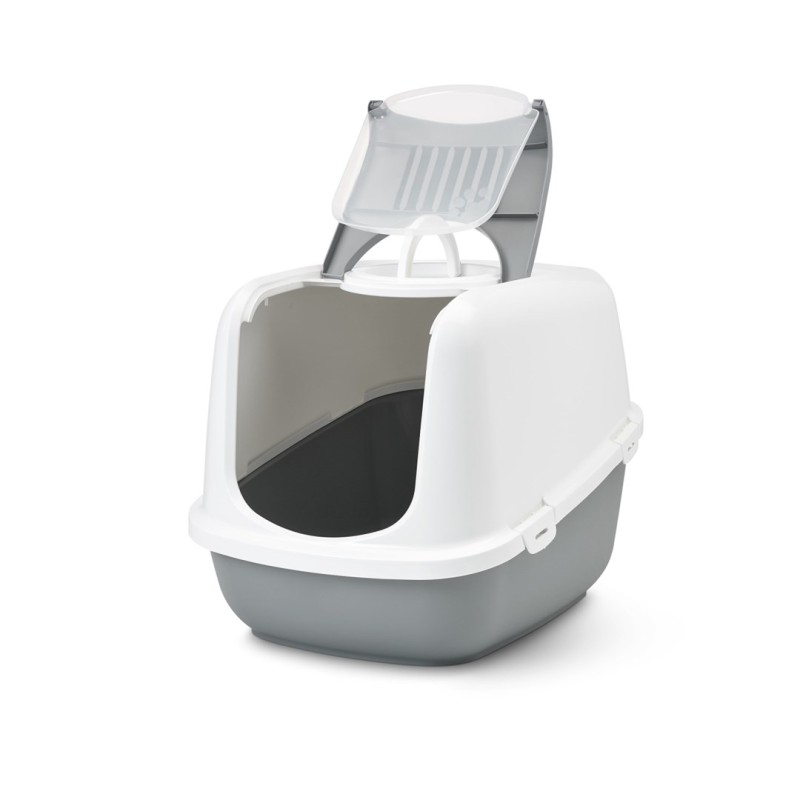 SAVIC Nestor Jumbo White-Grey – covered cat litter box – 66.5x48.5x46.5 cm – 1 pc. SAVIC Nestor Jumbo White-Grey – covered cat litter box – 66.5x48.5x46.5 cm – 1 pc.
