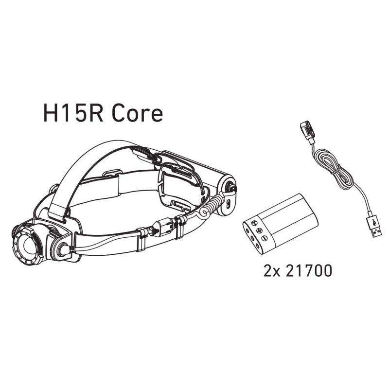 LEDLENSER H15R CORE head torch black LEDLENSER H15R CORE head torch black