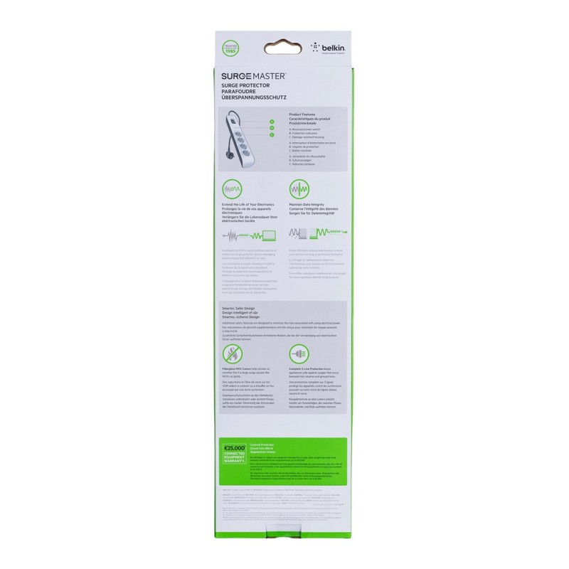 Belkin BSV400VF2M surge protector White 4 AC outlet(s) 2 m Belkin BSV400VF2M surge protector White 4 AC outlet(s) 2 m