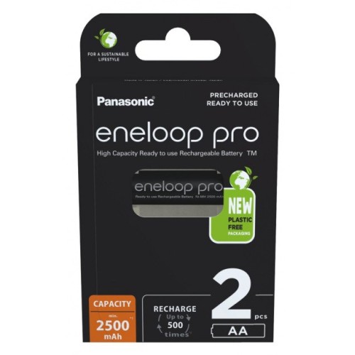 Rechargeable batteries PANASONIC ENELOOP PRO AA 2500 mAh 2 szt (BK-3HCDE/2CP) Rechargeable batteries PANASONIC ENELOOP PRO AA 2500 mAh 2 szt (BK-3HCDE/2CP)