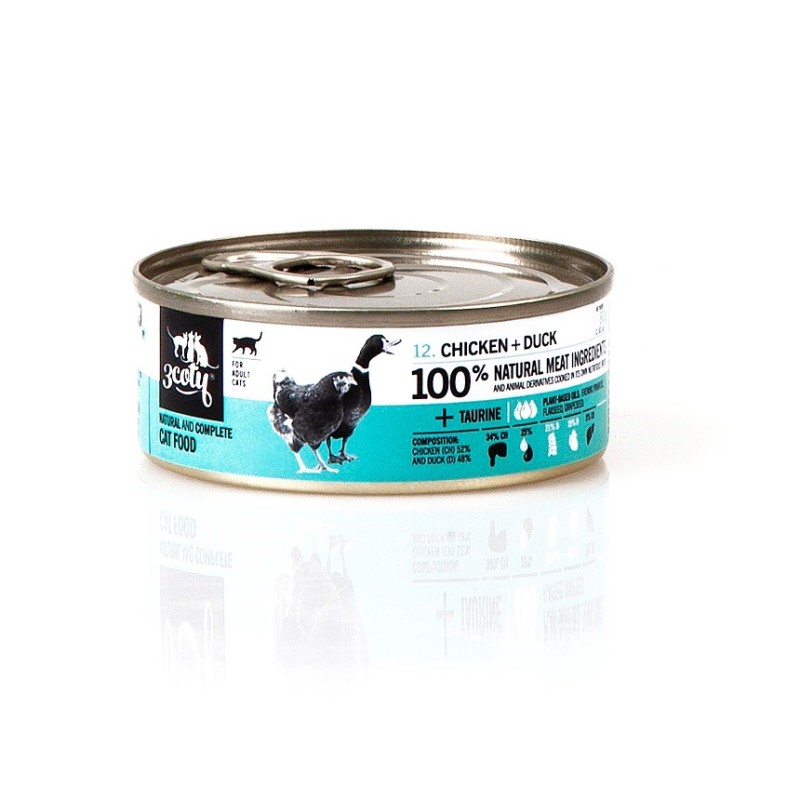 3COTY Chicken with duck - wet cat food - 80g 3COTY Chicken with duck - wet cat food - 80g