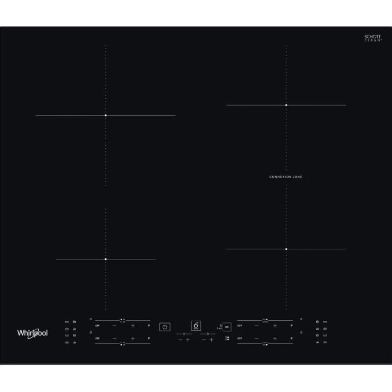 Whirlpool WB B8360 NE hob Black Built-in 59 cm Zone induction hob 4 zone(s) Whirlpool WB B8360 NE hob Black Built-in 59 cm Zone induction hob 4 zone(s)