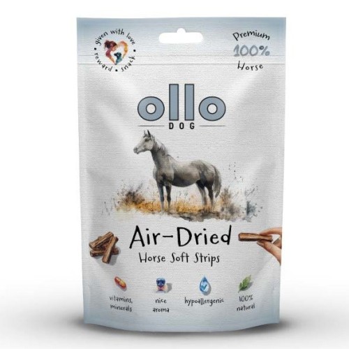 OLLO Air-Dried Horse strips - dog treat - 80g OLLO Air-Dried Horse strips - dog treat - 80g