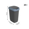 ROTHO Twist Blue - trash bin – 25l ROTHO Twist Blue - trash bin – 25l