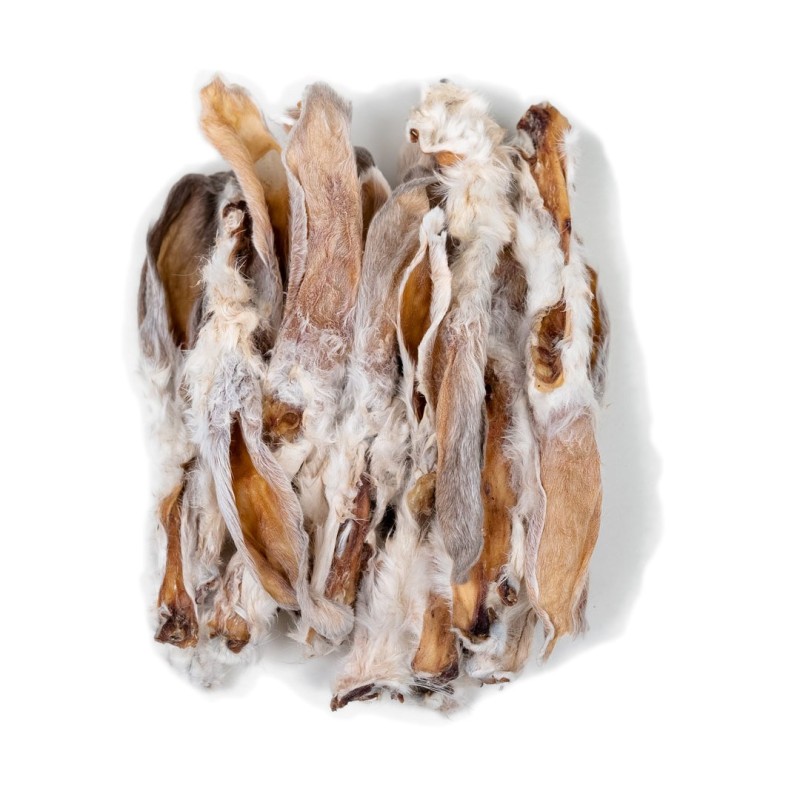 BULT Rabbit ear with fur - dog treat - 10 BULT Rabbit ear with fur - dog treat - 10