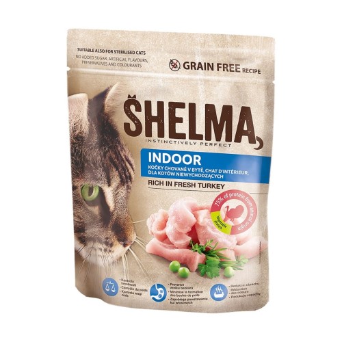 SHELMA Indoor Rich in turkey - dry cat food - 750g