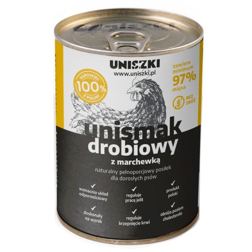 UNISZKI Unismak Chicken with Carrot - Wet Dog Food - 410g UNISZKI Unismak Chicken with Carrot - Wet Dog Food - 410g