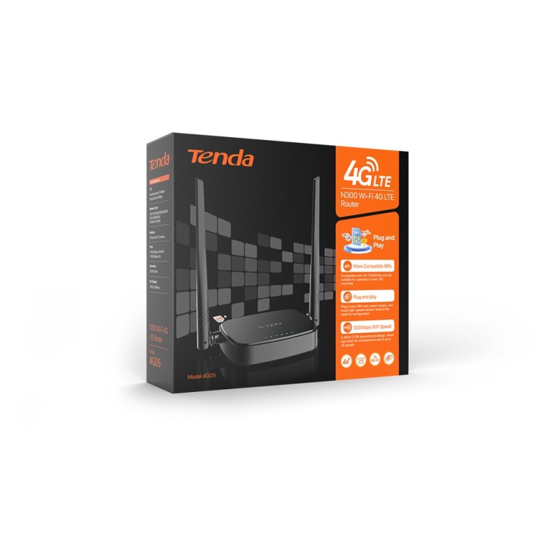 Tenda 4G05 wireless router Fast Ethernet Single-band (2.4 GHz) Black Tenda 4G05 wireless router Fast Ethernet Single-band (2.4 GHz) Black