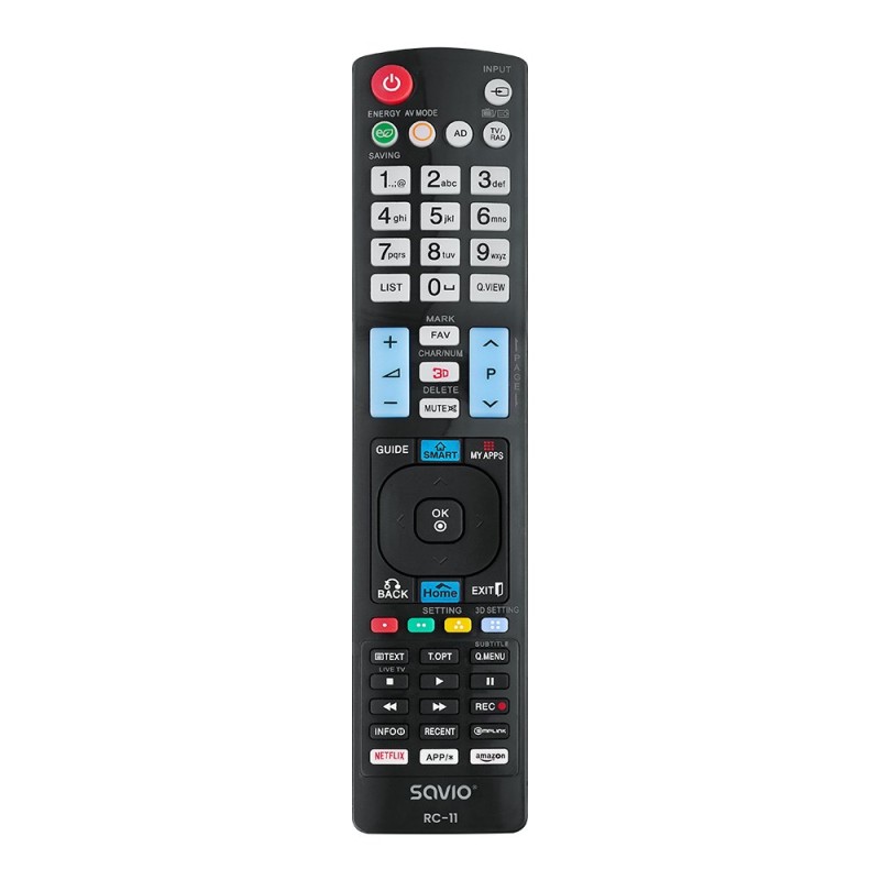 Savio RC-11 remote control IR Wireless TV Press buttons Savio RC-11 remote control IR Wireless TV Press buttons