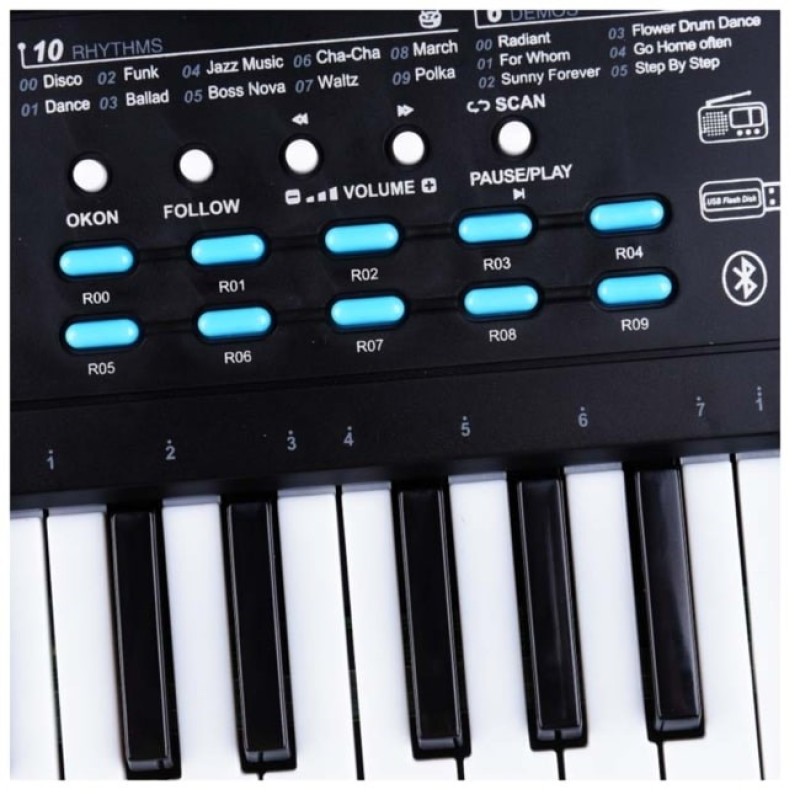 SUPRIMO 605 UFB - keyboard with microphone for learning to play, designed for children SUPRIMO 605 UFB - keyboard with microphone for learning to play, designed for children