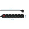 Esperanza ELK219K Power strip 6GN/5M Black