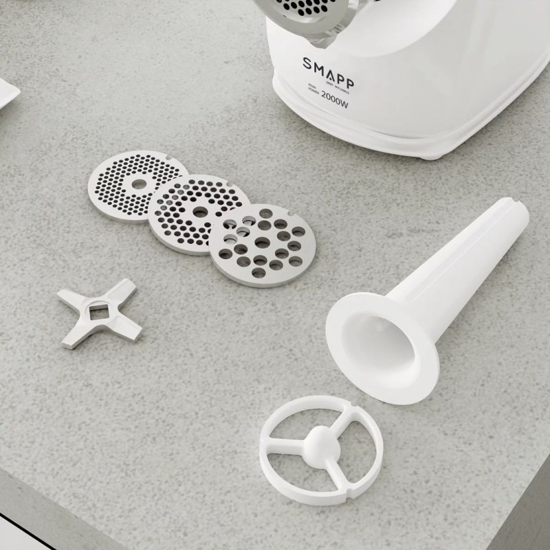 Mincer with shredder 489.81 SMAPP White Mincer with shredder 489.81 SMAPP White