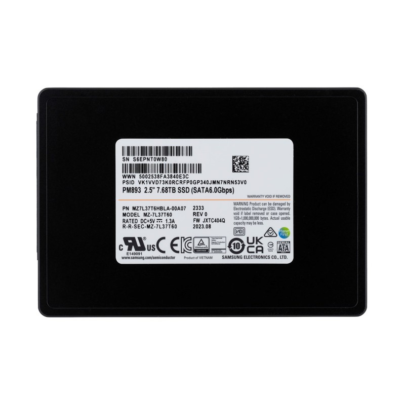 SSD Samsung PM893 7.68TB SATA 2.5 SSD Samsung PM893 7.68TB SATA 2.5